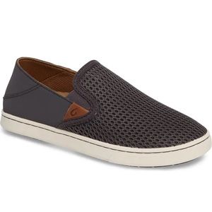 Grey OluKai Pehua Slip-On Sneakers - 9.5